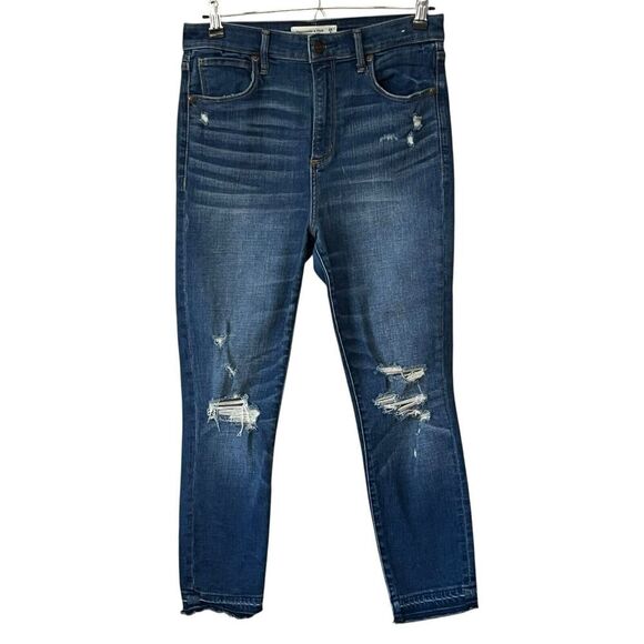 Abercrombie & Fitch Jeans Women’s Size 29 High Rise Skinny Ankle Distressed - Picture 1 of 10